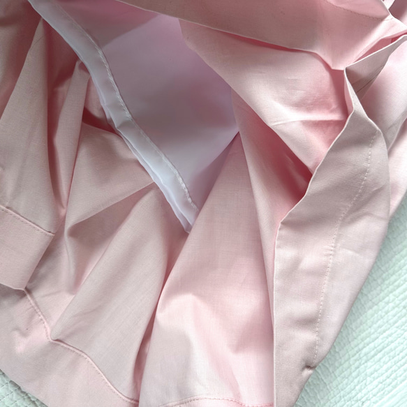 桜ピンク新色！サラサラコットン♡裏地付き☆マキシ丈で大人可愛いタックフレアスカート 淡淡ピンク 3枚目の画像