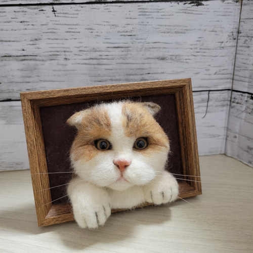 羊毛フェルト 猫 にゃんこ スコティッシュフォールド うちの子