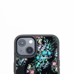 天然貝 螺鈿アート【iPhone/Galaxy対応】 雨上がりの夜明け ｜HQ スマホケース・マグセーフ 変更可 紫陽花 4枚目の画像