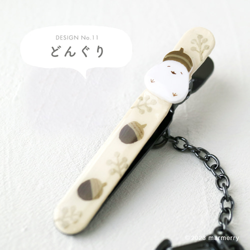 納期1週間] シマエナガとお花のキークリップ キーケース
