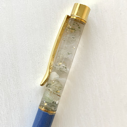 金粉と水晶のハーバリウムペン♦ガネーシュヒマールインクルージョン 15枚目の画像