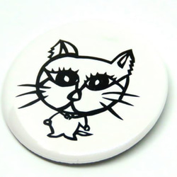 猫　切り絵　缶バッジ　ネコ　グッズ 2枚目の画像