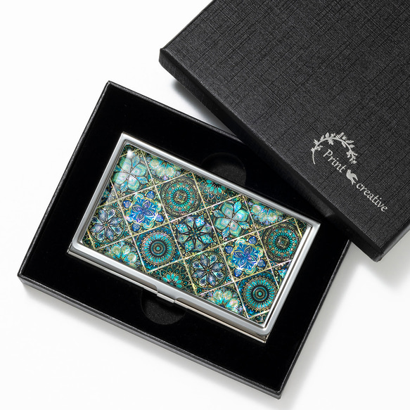 天然貝 名刺カードケース（千夜の夜明け）シェル・螺鈿アート｜ギフト