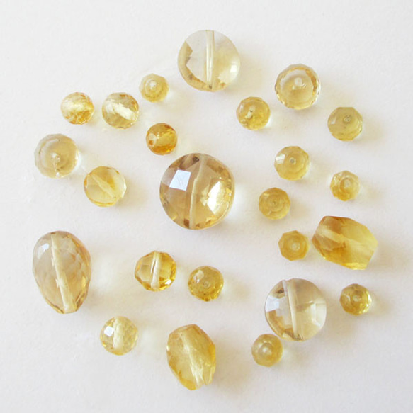 天然石 カラーアソートパック イエロー系 セットO（ai-0673） 天然石