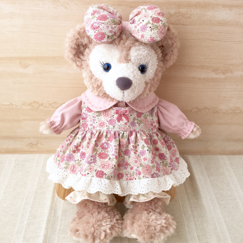 過去製作品】小花柄のジャンパースカートと長袖ブラウス♡シェリーメイ 