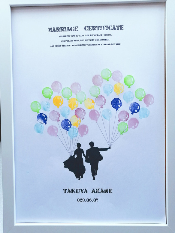 ☆送料無料☆ゲストとつくるウエディングツリー♪♡結婚証明書