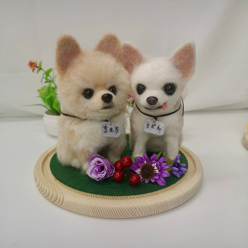 世界に一つだけのうちのミニチュア】 羊毛フェルト ふわふわ羊毛