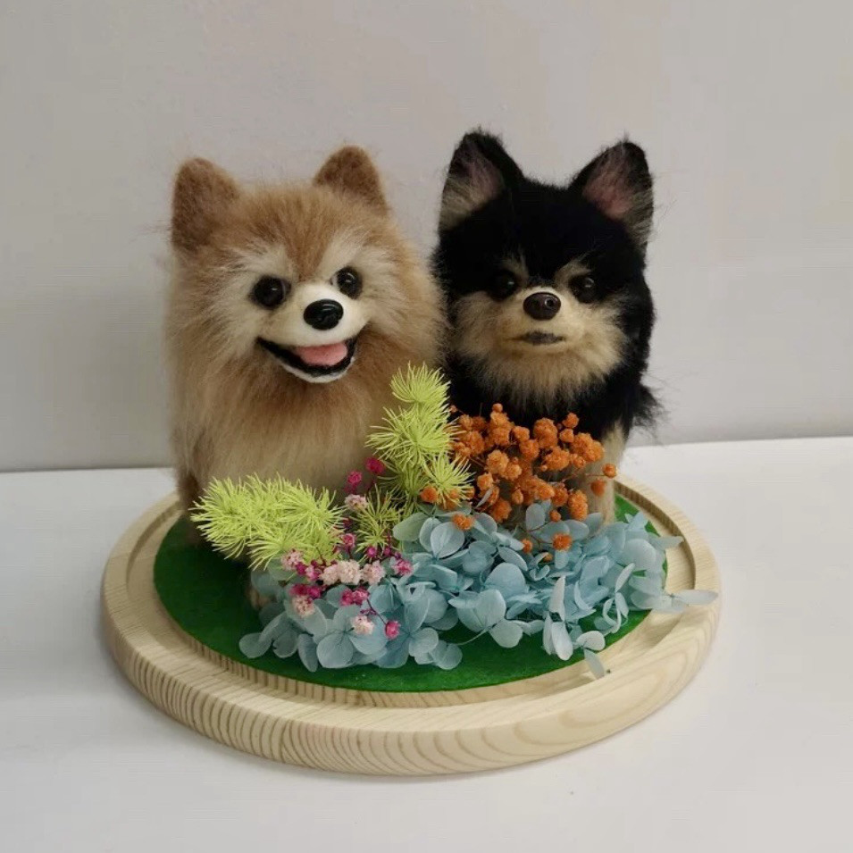 世界に一つだけのうちのミニチュア】 羊毛フェルト ふわふわ羊毛で作る