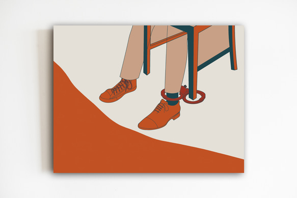 革靴とスニーカー　雑貨　インテリア　ポスター　キャンバスプリント　ファブリックパネル 2枚目の画像