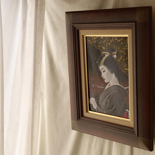 風に添う ※油彩画「油絵+板パネル」 絵画 風童子 通販 15503822