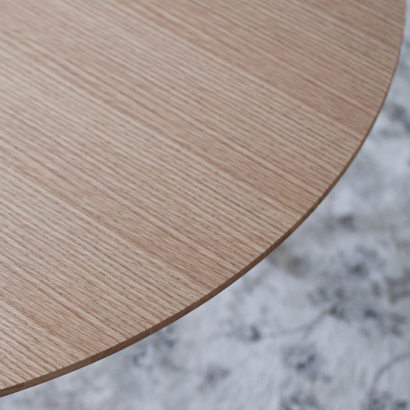 オーク材のラウンドローテーブル［3サイズ 70cm 80cm 90cm] 素材・高さも選べます。セミオーダー 日本製 5枚目の画像