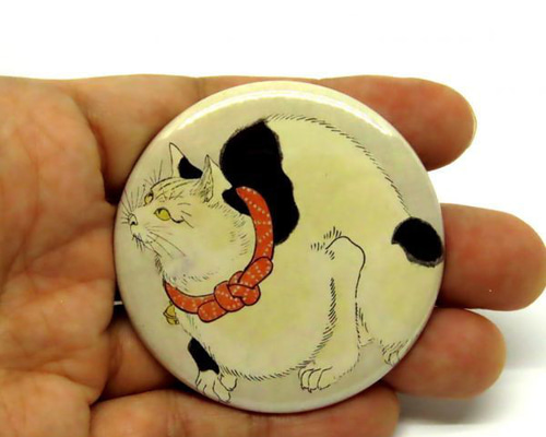鼠除けの猫 缶バッジ 歌川国芳 浮世絵 ネコ グッズ その他アクセサリー