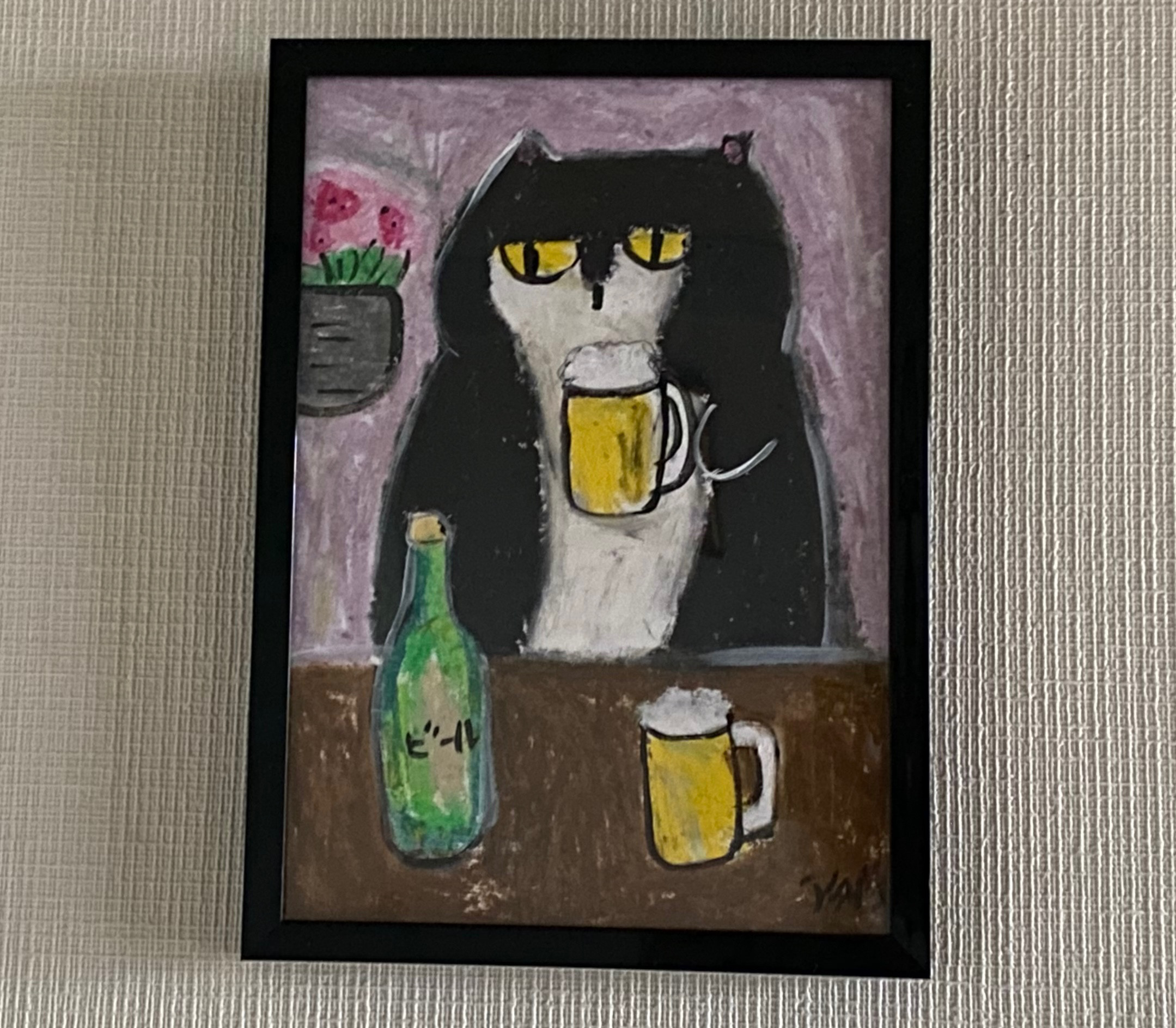 絵画。原画手描【週末、猫ちゃんたちのコーヒーとパンのパーティー】 絵画。原画手描【週末、猫ちゃんたちのコーヒーとパンのパーティー】