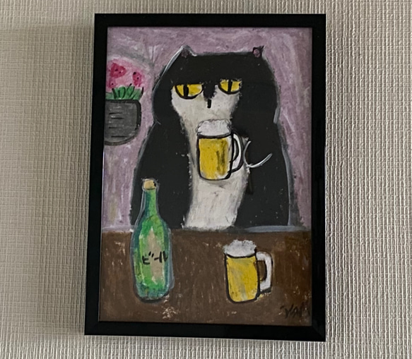 絵画。原画【黒猫ちゃんは昼寝をしている】 絵画。原画【黒猫ちゃんは昼寝をしている】 絵画 アカザ麦 通販