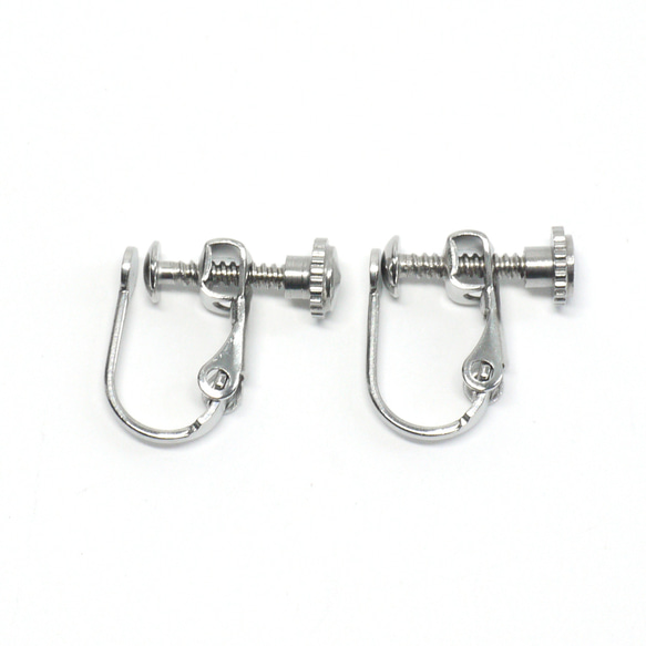 【10個/5ペア】ess12 ステンレス お皿付き イヤリング金具 13mm 2枚目の画像