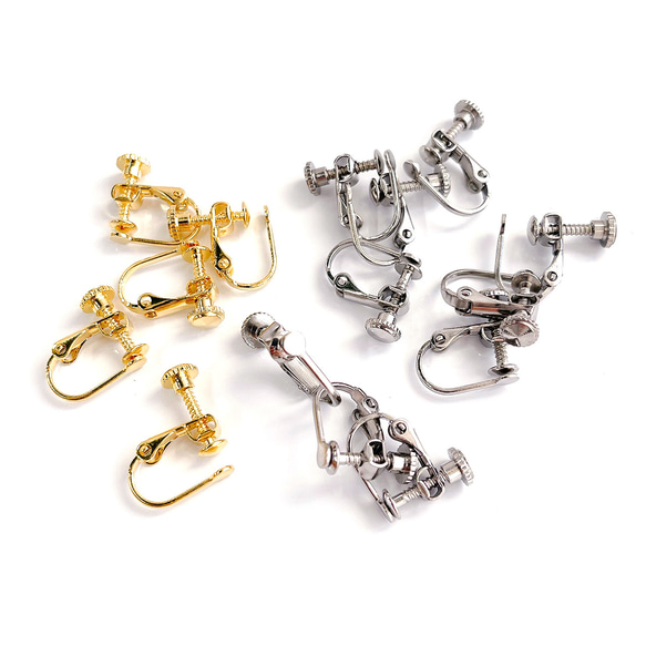 【10個/5ペア】ess12 ステンレス お皿付き イヤリング金具 13mm 5枚目の画像