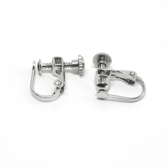 【10個/5ペア】ess12 ステンレス お皿付き イヤリング金具 13mm 1枚目の画像
