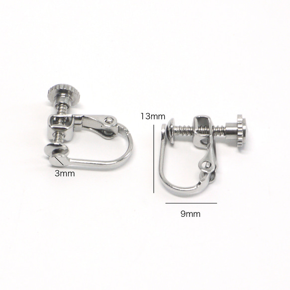 【10個/5ペア】ess12 ステンレス お皿付き イヤリング金具 13mm 4枚目の画像