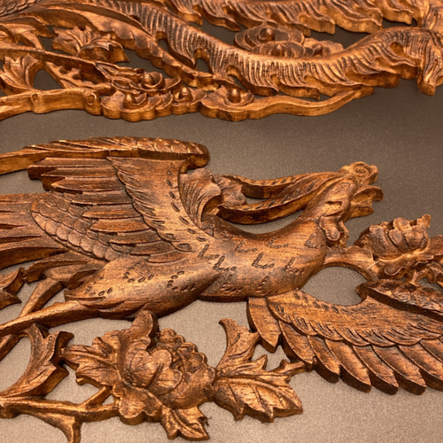 木製 鷲の彫刻 約40cm