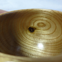 　産地直送　御蔵島の黄金色の桑の木で作った一木彫りコーヒーカップとスプーンセット　 7枚目の画像