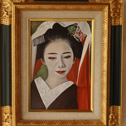 『朧（おぼろ）』　アクリル肉筆画 朧「おぼろ」 アクリル画・舞妓・ 原画 ※防カビ処理済 絵画 風