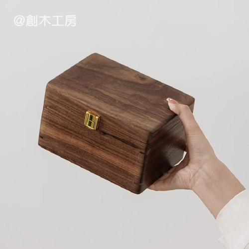 木製 フリーサイズ 生地取り外し可能 アクセサリーケース ジュエリー