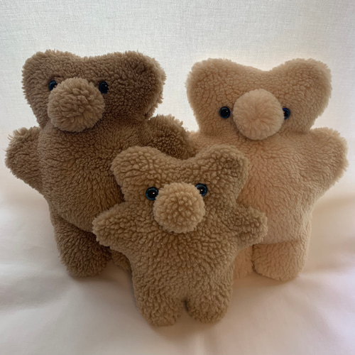 テディベア 小さな熊 ピンクベージュ色 可愛いくま ハンドメイドぬいぐるみ Heart Angel ぬいぐるみ くま 子供 テディベア プレゼント 誕生