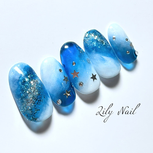 再販…】星空ネイルチップ ネイルチップ（つけ爪） Lily Nail 通販