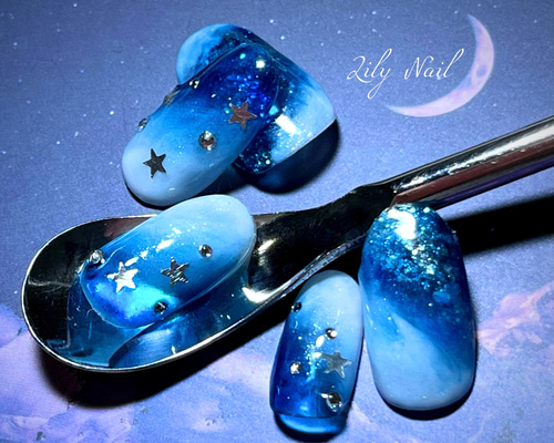 再販…】星空ネイルチップ ネイルチップ（つけ爪） Lily Nail 通販