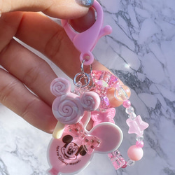 67 ココペリ★サーフ じゃらじゃらキーホルダー キーリング じゃらじゃらキーホルダー☆PINK☆ | cheers funfun