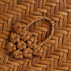 山葡萄 籠 かごバッグ カゴバッグ 六角花嵌入網代編み 中布と内ポケット付き 6枚目の画像