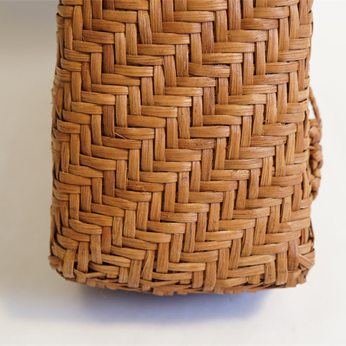 山葡萄 籠 かごバッグ カゴバッグ 六角花嵌入網代編み 中布と内  