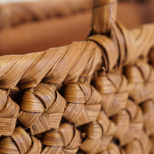 六角花結び編み 山葡萄 かごバッグ 着物 籠 バッグ 蔓 バック かご