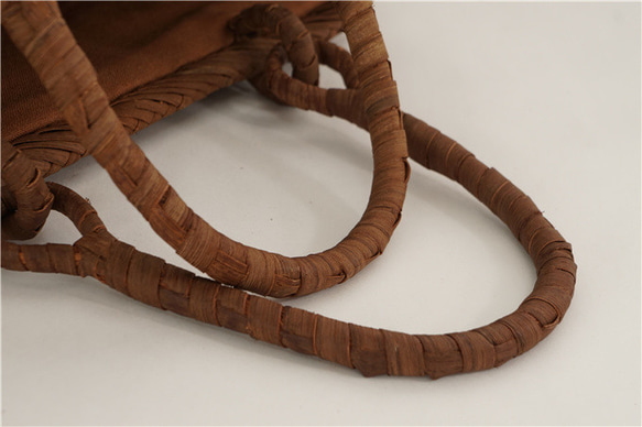 山葡萄　籠　カゴ　かごバック　やまぶどう 細ひご 中布と内ポケット付き 