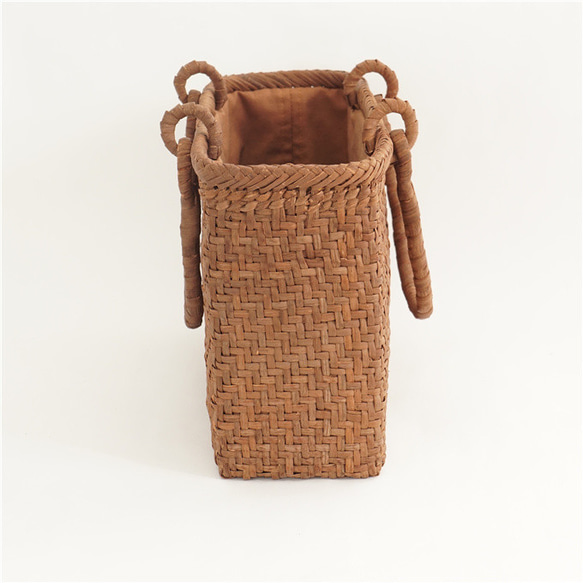 山葡萄　籠　カゴ　かごバック　やまぶどう 細ひご 中布と内ポケット付き 