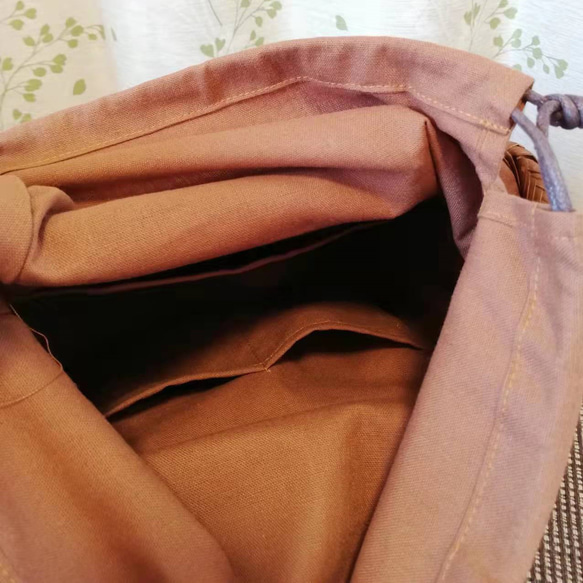 山葡萄　籠　カゴ　かごバック　やまぶどう 細ひご 中布と内ポケット付き 