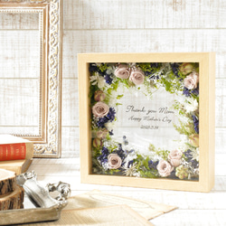 ✽母の日におすすめ✽【 botanical frame L ～blue～ 】メッセージにお花を添えて✽気持ち伝わる✽ 2枚目の画像