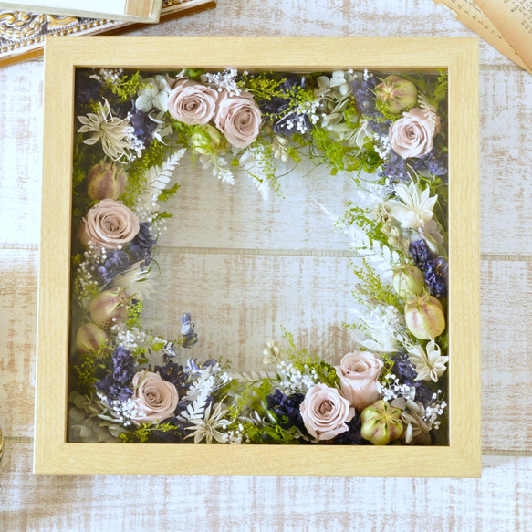 ✽母の日におすすめ✽【 botanical frame L ～blue～ 】メッセージにお花を添えて✽気持ち伝わる✽ 12枚目の画像