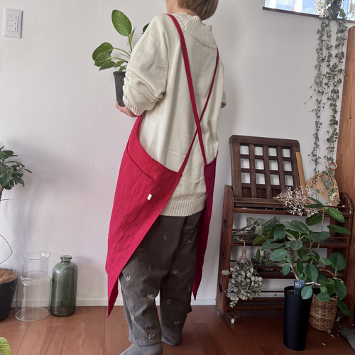 アンティーク　リネン　エプロン 7ded35d612c6f349fd8ae1d52fd1fa