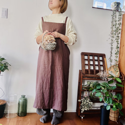 100年リネン』ロングエプロン エプロン Mymade 通販 15505155