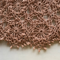 【M-Lサイズ】コットン糸　かぎ針編みのビスチェ　ニット　編み物　キャミソール　クロッシェビスチェ 5枚目の画像