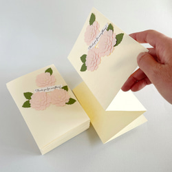 八重桜の寄せ書きカード・メッセージカード・小箱付き / 春・送別・ウェディング・卒業 6枚目の画像