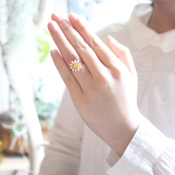 瑪格麗特常規/小指戒指 (戒指) [日本製造] [均碼戒指] 花/花 第3張的照片