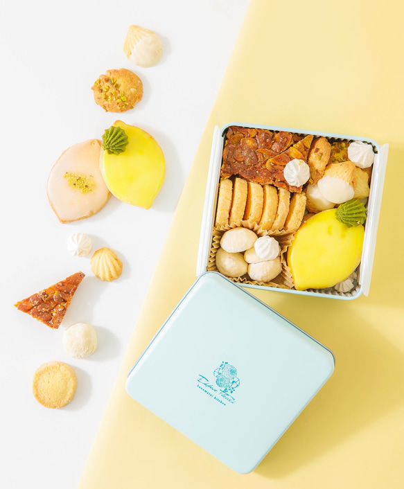 レモンのフレーバークッキー缶 1枚目の画像