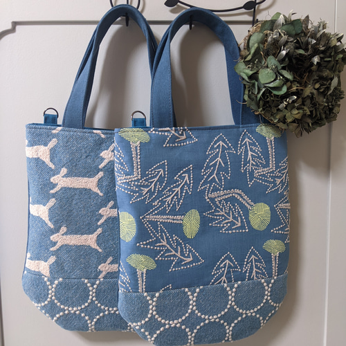 春色ミナペルホネントート【tanpopo/bule】タンポポイブルー