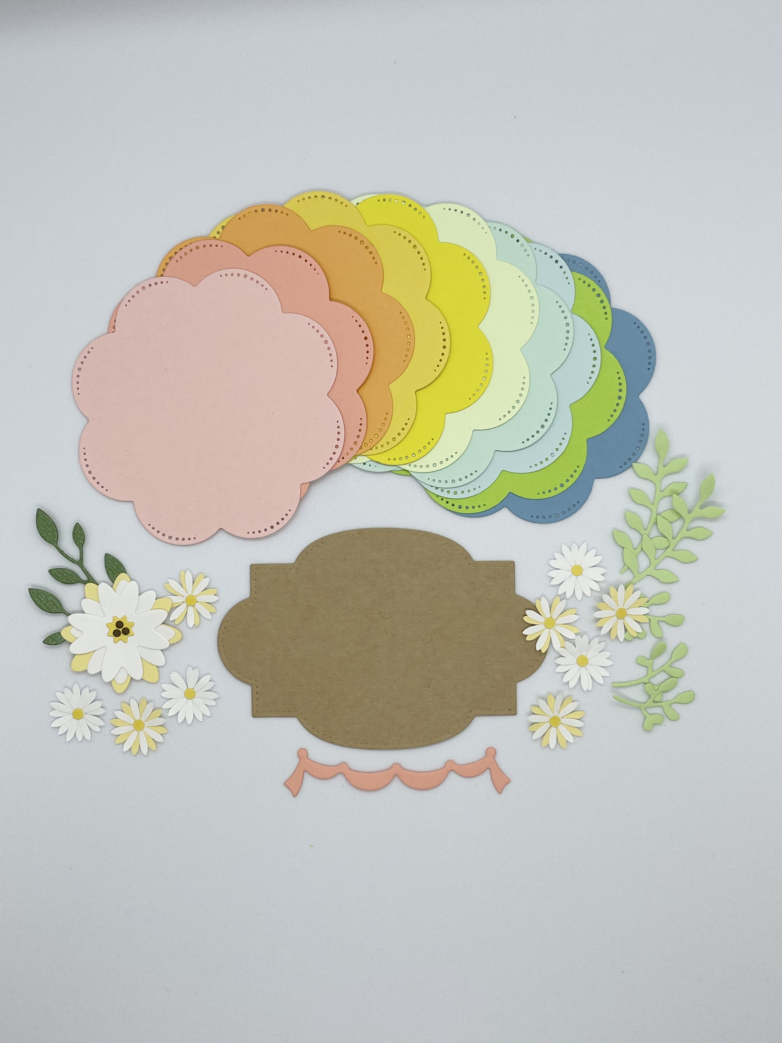 【再販2】サンキューカード20枚(白いお花×くすみカラー)手書き　ハンドメイド