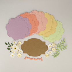 【再販2】サンキューカード20枚(白いお花×くすみカラー)手書き　ハンドメイド ミニ] サンキューカード 25枚〜｜メッセージカード｜手書き風 線画 花