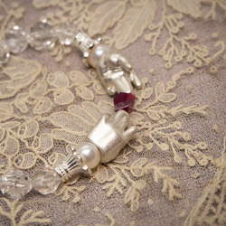 人形たちの花園ブレスレット　ルビー　silver925 2枚目の画像