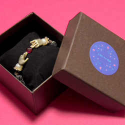 人形たちの花園ブレスレット　ルビー　silver925 15枚目の画像