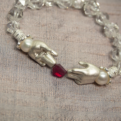 人形たちの花園ブレスレット　ルビー　silver925 3枚目の画像